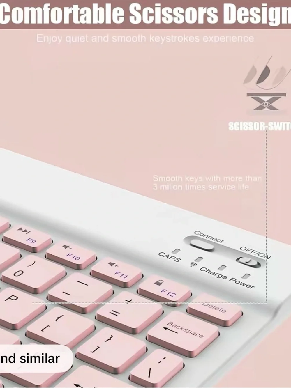 Bluetooth Wireless Keyboard-pink